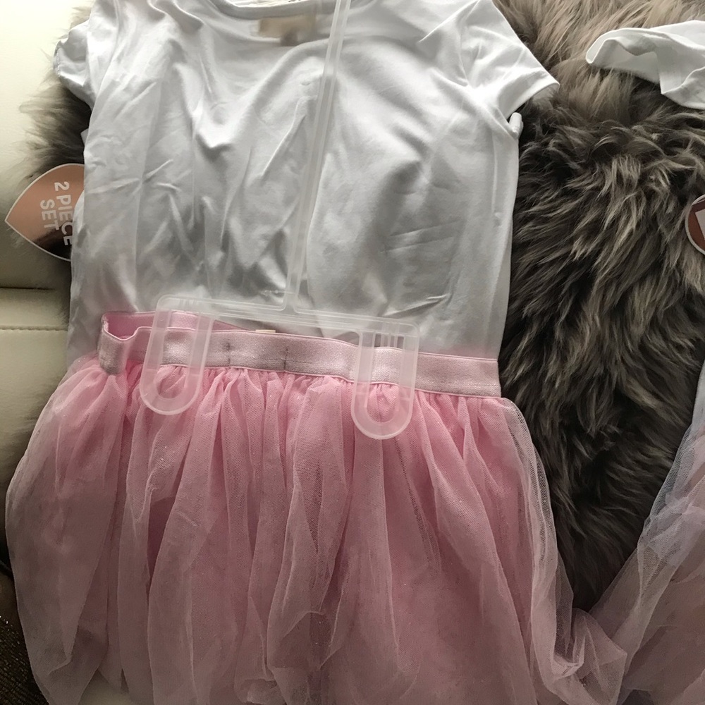 Girl two piece multicolor size 7/8 tutu set - Picture 3 of 4